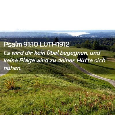Picture 02 - Psalm 91:10 LUTH1912 - Es wird dir kein Übel begegnen, und keine Plage - Bible Verse Picture