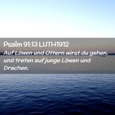Picture 02 - Psalm 91:13 LUTH1912 - Auf Löwen und Ottern wirst du gehen, und treten - Bible Verse Picture