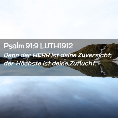 Picture 02 - Psalm 91:9 LUTH1912 - Denn der HERR ist deine Zuversicht; der Höchste - Bible Verse Picture