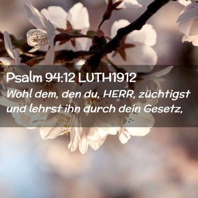 Picture 02 - Psalm 94:12 LUTH1912 - Wohl dem, den du, HERR, züchtigst und lehrst ihn - Bible Verse Picture