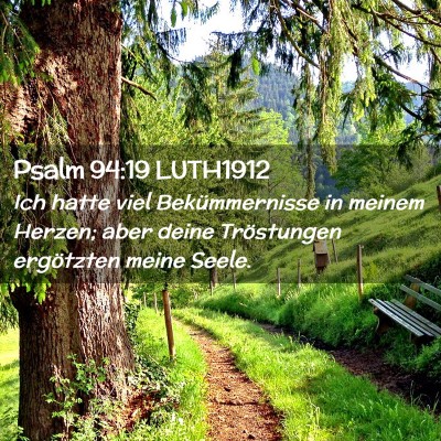 Picture 02 - Psalm 94:19 LUTH1912 - Ich hatte viel Bekümmernisse in meinem Herzen; - Bible Verse Picture