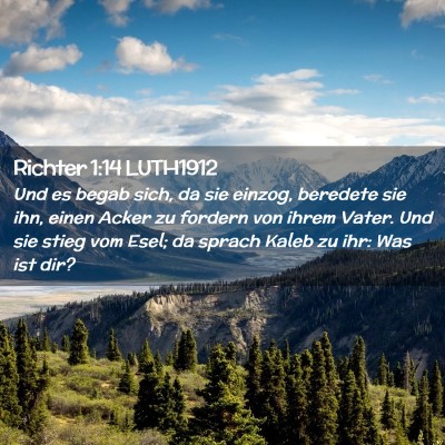 Picture 02 - Richter 1:14 LUTH1912 - Und es begab sich, da sie einzog, beredete sie - Bible Verse Picture