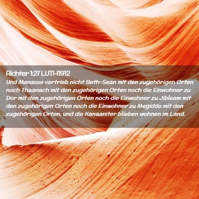 Picture 02 - Richter 1:27 LUTH1912 - Und Manasse vertrieb nicht Beth-Sean mit den - Bible Verse Picture