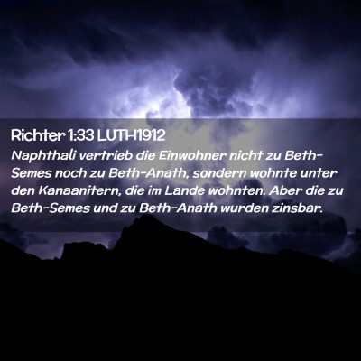 Picture 02 - Richter 1:33 LUTH1912 - Naphthali vertrieb die Einwohner nicht zu - Bible Verse Picture