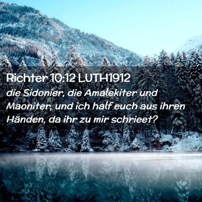Picture 02 - Richter 10:12 LUTH1912 - die Sidonier, die Amalekiter und Maoniter, und - Bible Verse Picture