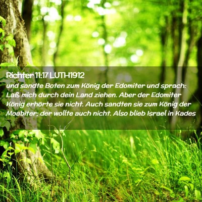 Picture 02 - Richter 11:17 LUTH1912 - und sandte Boten zum König der Edomiter und - Bible Verse Picture