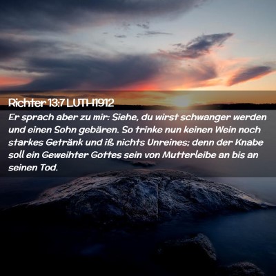 Picture 02 - Richter 13:7 LUTH1912 - Er sprach aber zu mir: Siehe, du wirst schwanger - Bible Verse Picture