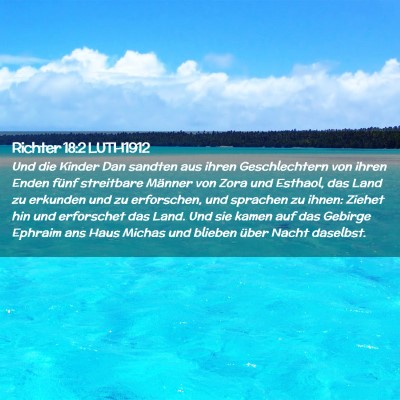 Picture 02 - Richter 18:2 LUTH1912 - Und die Kinder Dan sandten aus ihren - Bible Verse Picture