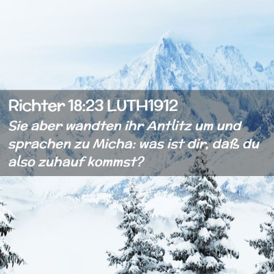 Picture 02 - Richter 18:23 LUTH1912 - Sie aber wandten ihr Antlitz um und sprachen zu - Bible Verse Picture
