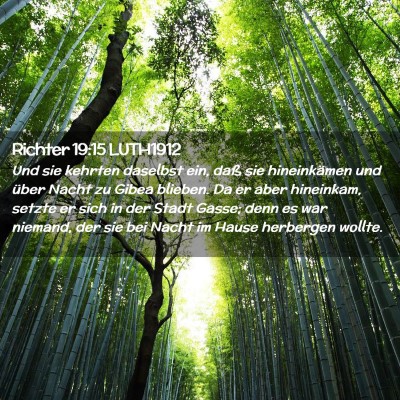 Picture 02 - Richter 19:15 LUTH1912 - Und sie kehrten daselbst ein, daß sie - Bible Verse Picture