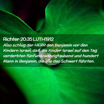 Picture 02 - Richter 20:35 LUTH1912 - Also schlug der HERR den Benjamin vor den Kindern - Bible Verse Picture