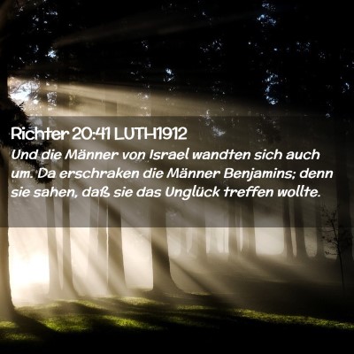 Picture 02 - Richter 20:41 LUTH1912 - Und die Männer von Israel wandten sich auch um. - Bible Verse Picture