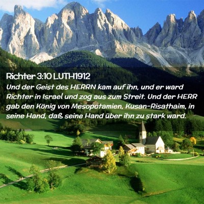 Picture 02 - Richter 3:10 LUTH1912 - Und der Geist des HERRN kam auf ihn, und er ward - Bible Verse Picture