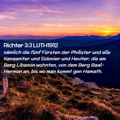 Picture 02 - Richter 3:3 LUTH1912 - nämlich die fünf Fürsten der Philister und - Bible Verse Picture