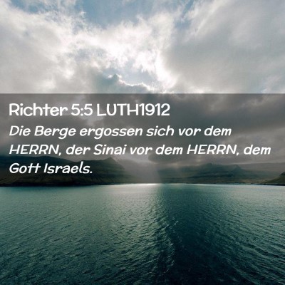 Picture 02 - Richter 5:5 LUTH1912 - Die Berge ergossen sich vor dem HERRN, der Sinai - Bible Verse Picture