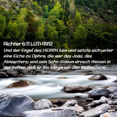 Picture 02 - Richter 6:11 LUTH1912 - Und der Engel des HERRN kam und setzte sich unter - Bible Verse Picture