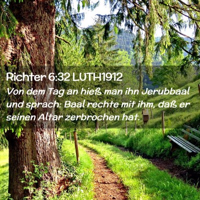 Picture 02 - Richter 6:32 LUTH1912 - Von dem Tag an hieß man ihn Jerubbaal und - Bible Verse Picture