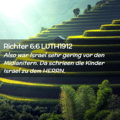 Picture 02 - Richter 6:6 LUTH1912 - Also war Israel sehr gering vor den Midianitern. - Bible Verse Picture