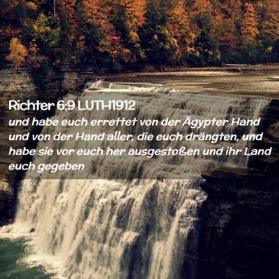 Picture 02 - Richter 6:9 LUTH1912 - und habe euch errettet von der Ägypter Hand und - Bible Verse Picture