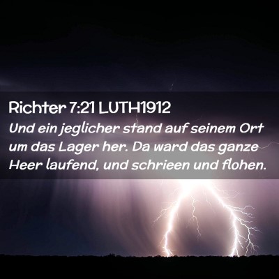 Picture 02 - Richter 7:21 LUTH1912 - Und ein jeglicher stand auf seinem Ort um das - Bible Verse Picture