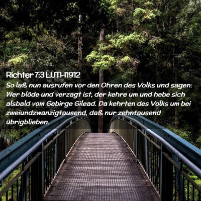 Picture 02 - Richter 7:3 LUTH1912 - So laß nun ausrufen vor den Ohren des Volks und - Bible Verse Picture
