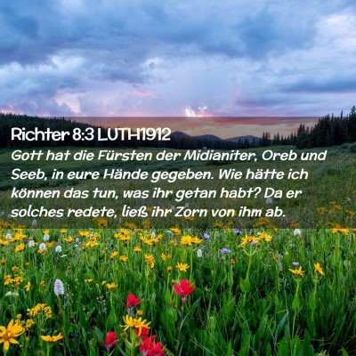 Picture 02 - Richter 8:3 LUTH1912 - Gott hat die Fürsten der Midianiter, Oreb und - Bible Verse Picture