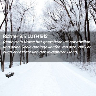 Picture 02 - Richter 9:17 LUTH1912 - (denn mein Vater hat gestritten um euretwillen - Bible Verse Picture
