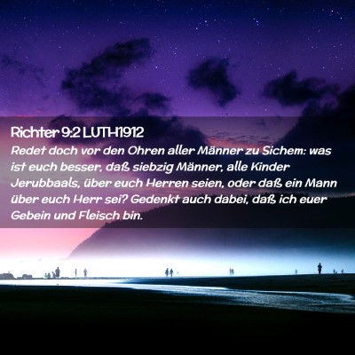 Picture 02 - Richter 9:2 LUTH1912 - Redet doch vor den Ohren aller Männer zu Sichem: - Bible Verse Picture