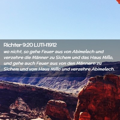 Picture 02 - Richter 9:20 LUTH1912 - wo nicht, so gehe Feuer aus von Abimelech und - Bible Verse Picture