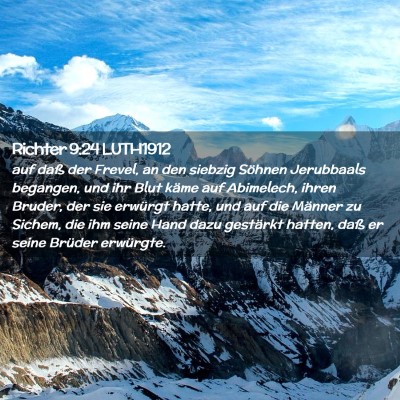 Picture 02 - Richter 9:24 LUTH1912 - auf daß der Frevel, an den siebzig Söhnen - Bible Verse Picture