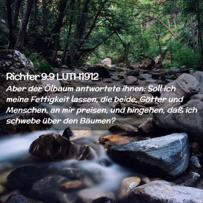 Picture 02 - Richter 9:9 LUTH1912 - Aber der Ölbaum antwortete ihnen: Soll ich meine - Bible Verse Picture