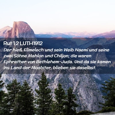 Picture 02 - Rut 1:2 LUTH1912 - Der hieß Elimelech und sein Weib Naemi und seine - Bible Verse Picture