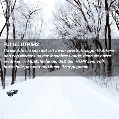 Picture 02 - Rut 1:6 LUTH1912 - Da machte sie sich auf mit ihren zwei - Bible Verse Picture
