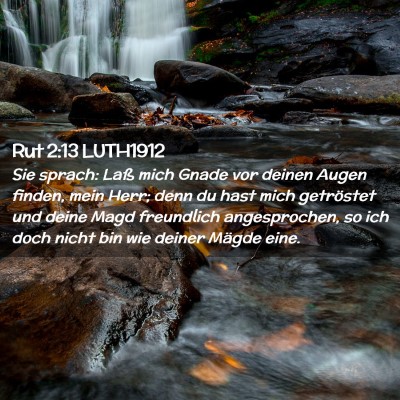 Picture 02 - Rut 2:13 LUTH1912 - Sie sprach: Laß mich Gnade vor deinen Augen - Bible Verse Picture