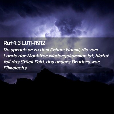 Picture 02 - Rut 4:3 LUTH1912 - Da sprach er zu dem Erben: Naemi, die vom Lande - Bible Verse Picture