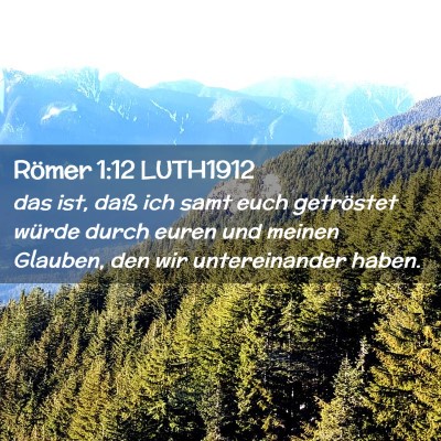 Picture 02 - Römer 1:12 LUTH1912 - das ist, daß ich samt euch getröstet würde - Bible Verse Picture