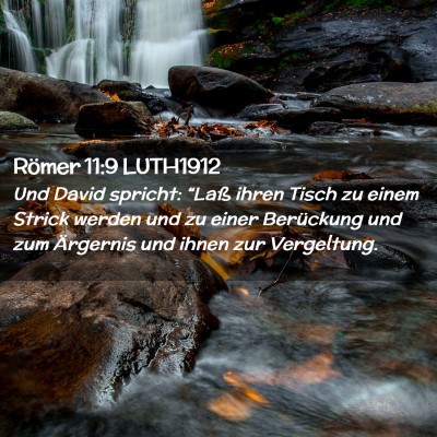 Picture 02 - Römer 11:9 LUTH1912 - Und David spricht: “Laß ihren Tisch zu einem - Bible Verse Picture