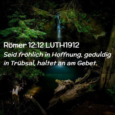 Picture 02 - Römer 12:12 LUTH1912 - Seid fröhlich in Hoffnung, geduldig in Trübsal, - Bible Verse Picture