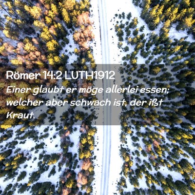 Picture 02 - Römer 14:2 LUTH1912 - Einer glaubt er möge allerlei essen; welcher - Bible Verse Picture