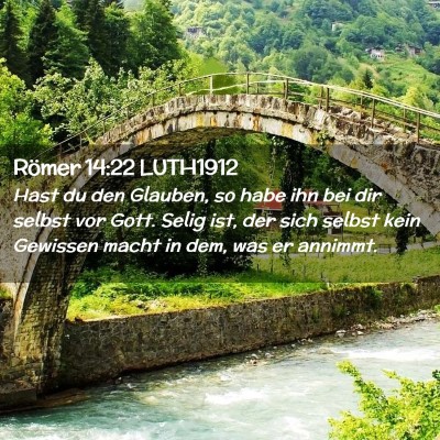 Picture 02 - Römer 14:22 LUTH1912 - Hast du den Glauben, so habe ihn bei dir selbst - Bible Verse Picture