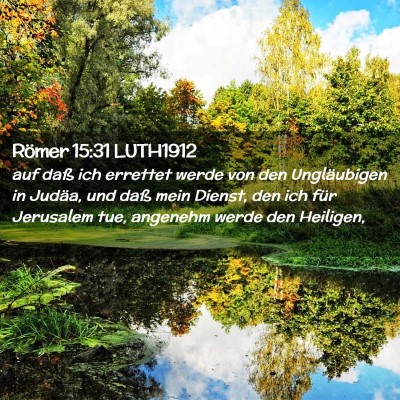 Picture 02 - Römer 15:31 LUTH1912 - auf daß ich errettet werde von den Ungläubigen - Bible Verse Picture