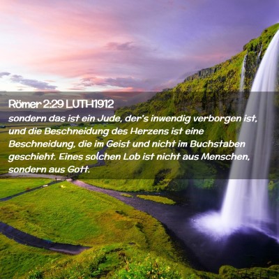 Picture 02 - Römer 2:29 LUTH1912 - sondern das ist ein Jude, der's inwendig - Bible Verse Picture