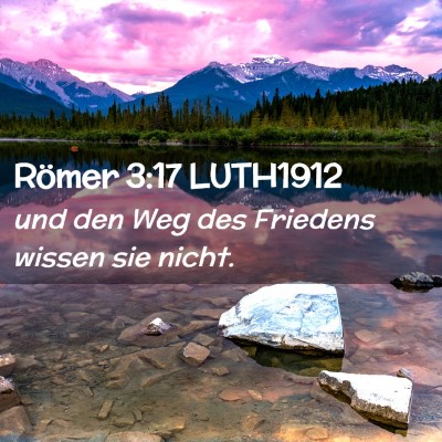 Picture 02 - Römer 3:17 LUTH1912 - und den Weg des Friedens wissen sie - Bible Verse Picture