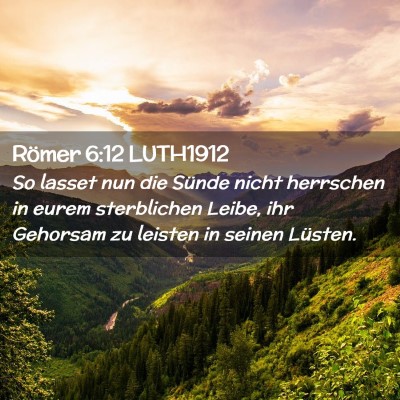 Picture 02 - Römer 6:12 LUTH1912 - So lasset nun die Sünde nicht herrschen in eurem - Bible Verse Picture