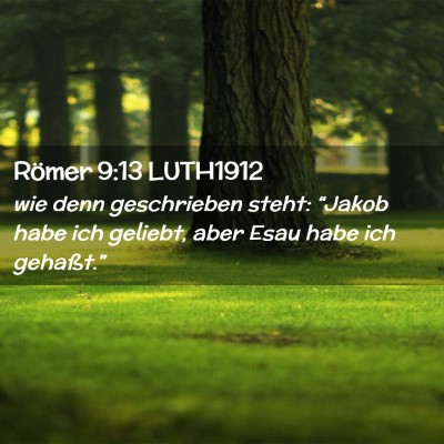 Picture 02 - Römer 9:13 LUTH1912 - wie denn geschrieben steht: “Jakob habe ich - Bible Verse Picture