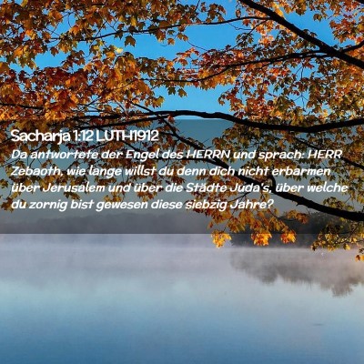 Picture 02 - Sacharja 1:12 LUTH1912 - Da antwortete der Engel des HERRN und sprach: - Bible Verse Picture