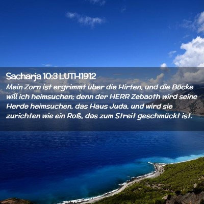 Picture 02 - Sacharja 10:3 LUTH1912 - Mein Zorn ist ergrimmt über die Hirten, und die - Bible Verse Picture