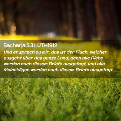 Picture 02 - Sacharja 5:3 LUTH1912 - Und er sprach zu mir: das ist der Fluch, welcher - Bible Verse Picture