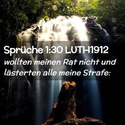 Picture 02 - Sprüche 1:30 LUTH1912 - wollten meinen Rat nicht und lästerten alle - Bible Verse Picture