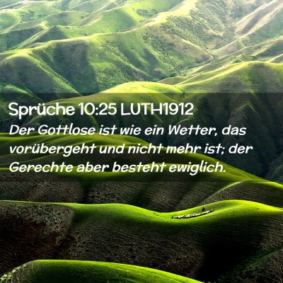 Picture 02 - Sprüche 10:25 LUTH1912 - Der Gottlose ist wie ein Wetter, das vorübergeht - Bible Verse Picture